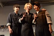 MASAKIの告知を聞かない（左から）TAKUMI、RYUJI、To-i。