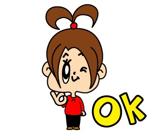 LINEスタンプ「かわいく動く♪マイガール」のサンプル画像。(c)Loop,Inc. / (c)GignoSystem Japan,Inc.