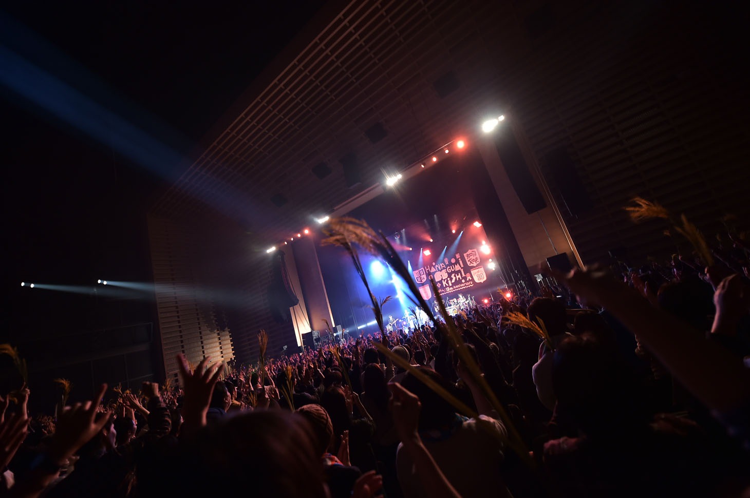 レキシのライブ中に揺れる稲穂。（撮影：田中聖太郎）