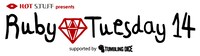 「HOT STUFF presents Ruby Tuesday 14 supported by TUMBLING DICE」ロゴ