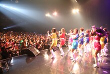 「恵比寿★マスカッツ喧嘩上等ライブ ～VS仮面女子 8100円を払うのどっちだ!?このバカタレが！ in Zeppダイバーシティ東京～」の様子。（撮影：佐賀章広）