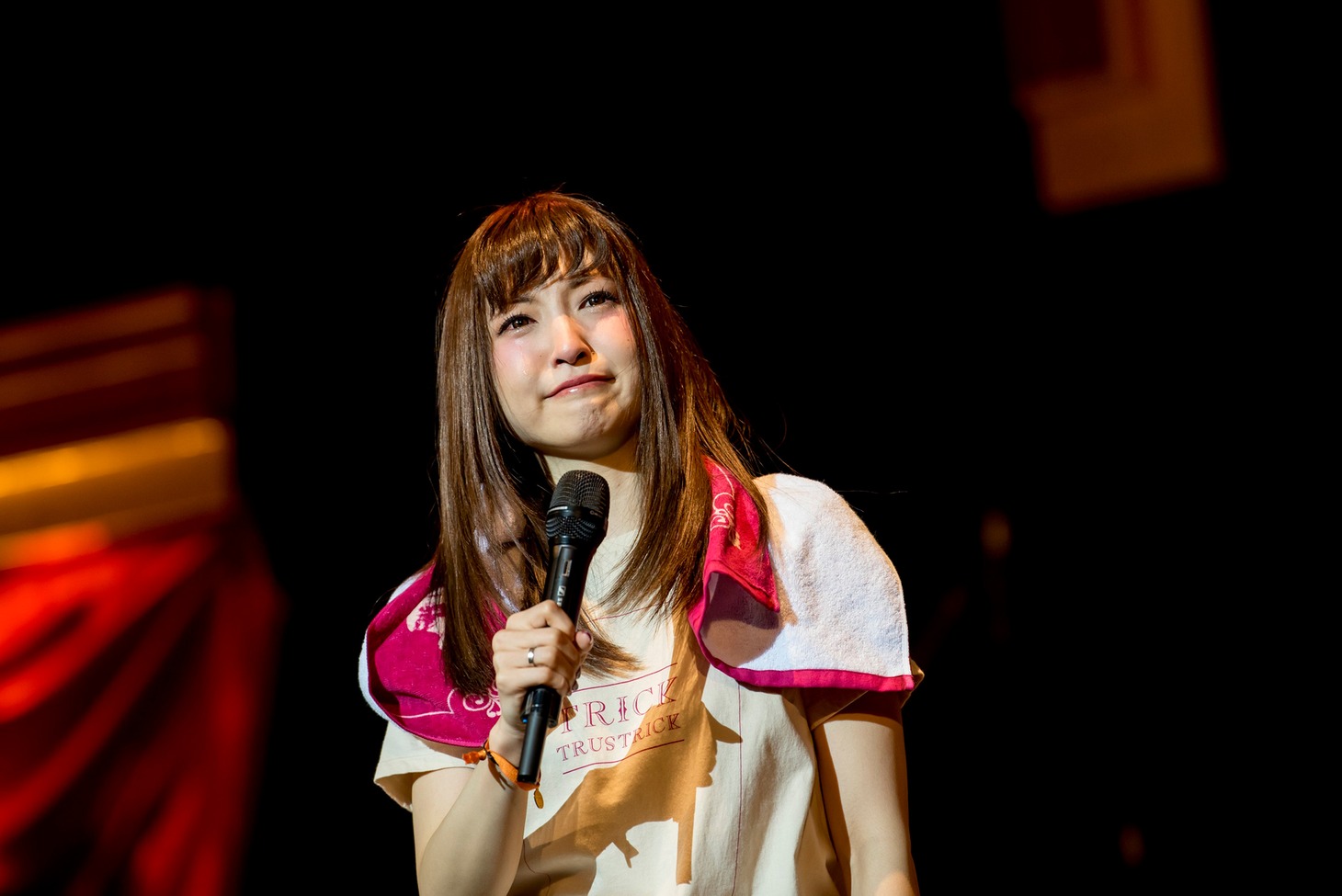 思わず涙ぐむ神田沙也加。（photo by Ayaka Horiuchi）