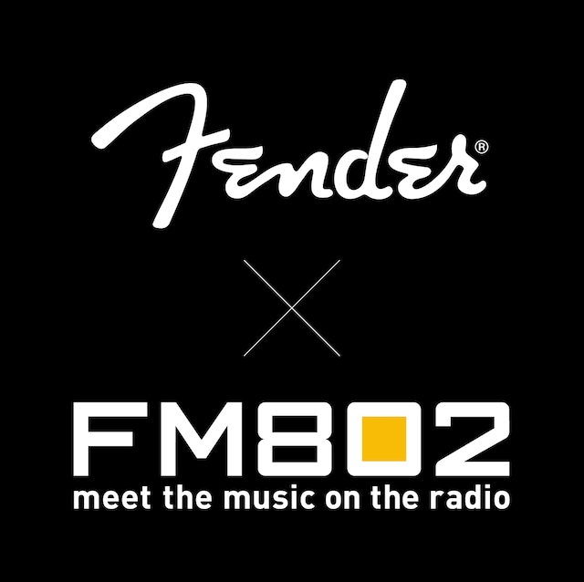 フェンダーとFM802のロゴ。