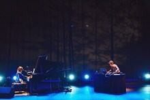 原田郁子（クラムボン）とAmetsub。（撮影：河本悠貴）