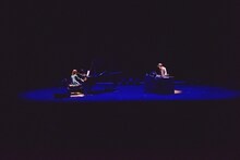 原田郁子（クラムボン）とAmetsub。（撮影：河本悠貴）