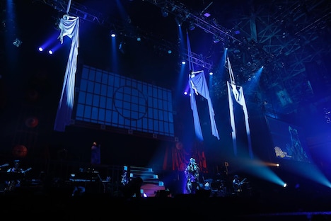 エアリアルパフォーマンスの様子。（撮影：鈴木健太、大杉明彦）