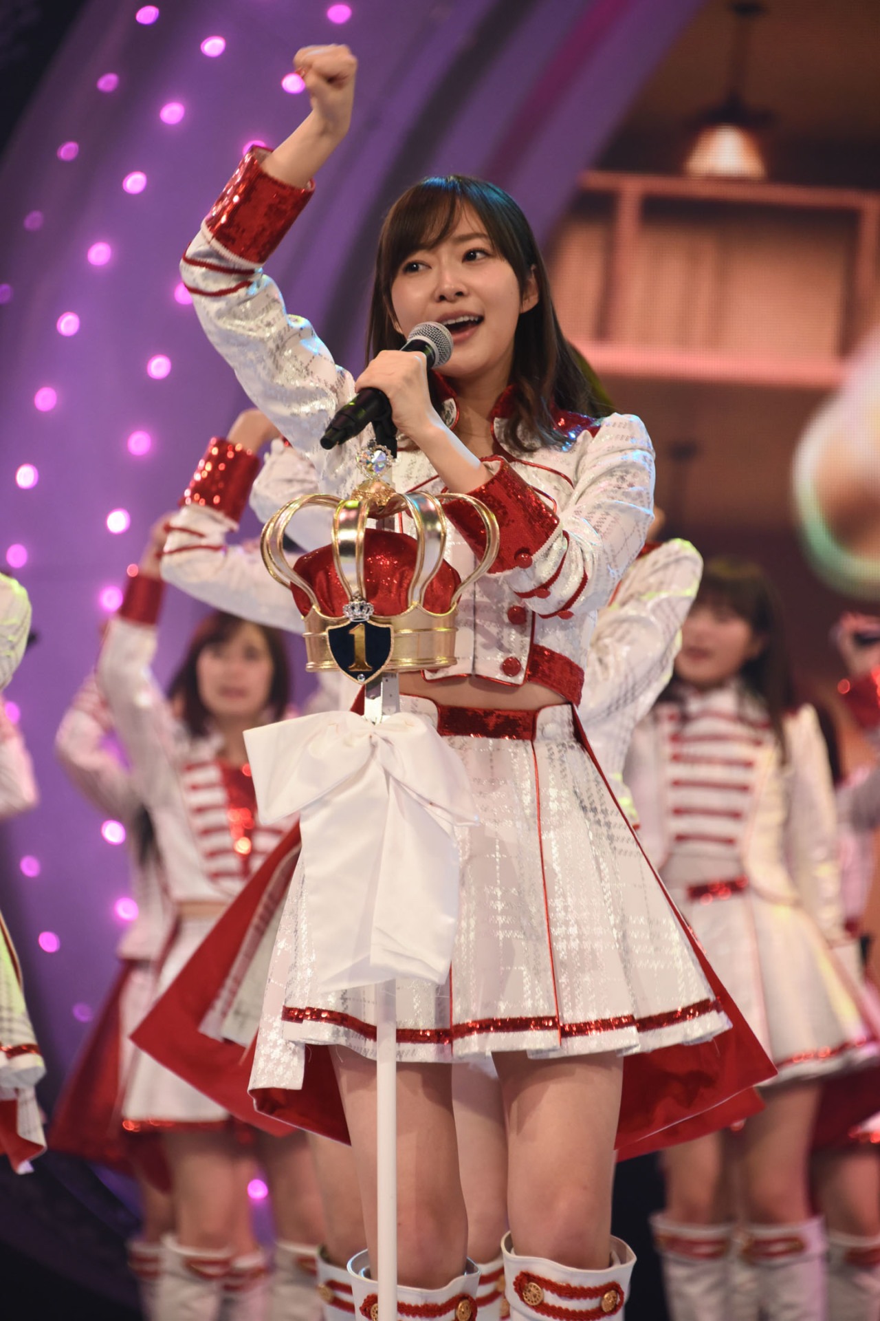 「第67回NHK紅白歌合戦」AKB48リハーサル時の指原莉乃（HKT48）。