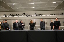 「YOSHIKI Classical Special with Orchestra-HONG KONG」中止に際して行われた記者会見の様子。