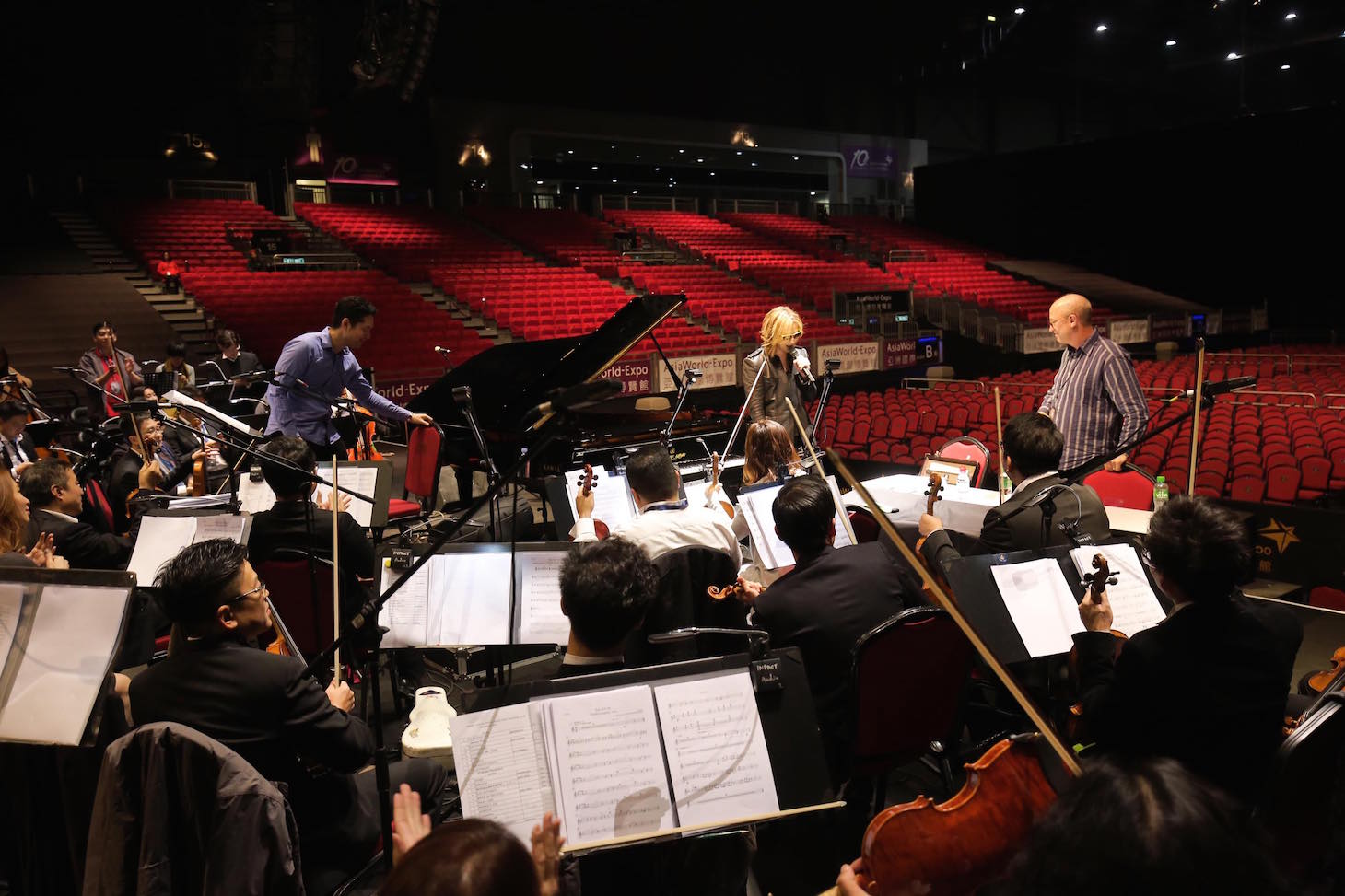 「YOSHIKI Classical Special with Orchestra-HONG KONG」リハーサルの様子。