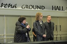 「YOSHIKI Classical Special with Orchestra-HONG KONG」中止に際して記者会見を行うYOSHIKI（中央）。