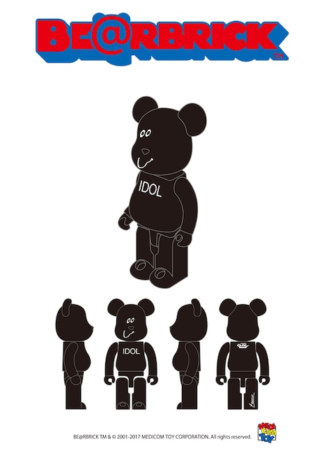「IDOL BE@RBRICK 400%」デザイン見本 TM & (c) 2001-2017 MEDICOM TOY CORPORATION. All rights reserved.