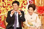 明石家さんま、中村玉緒。 (c)TBS