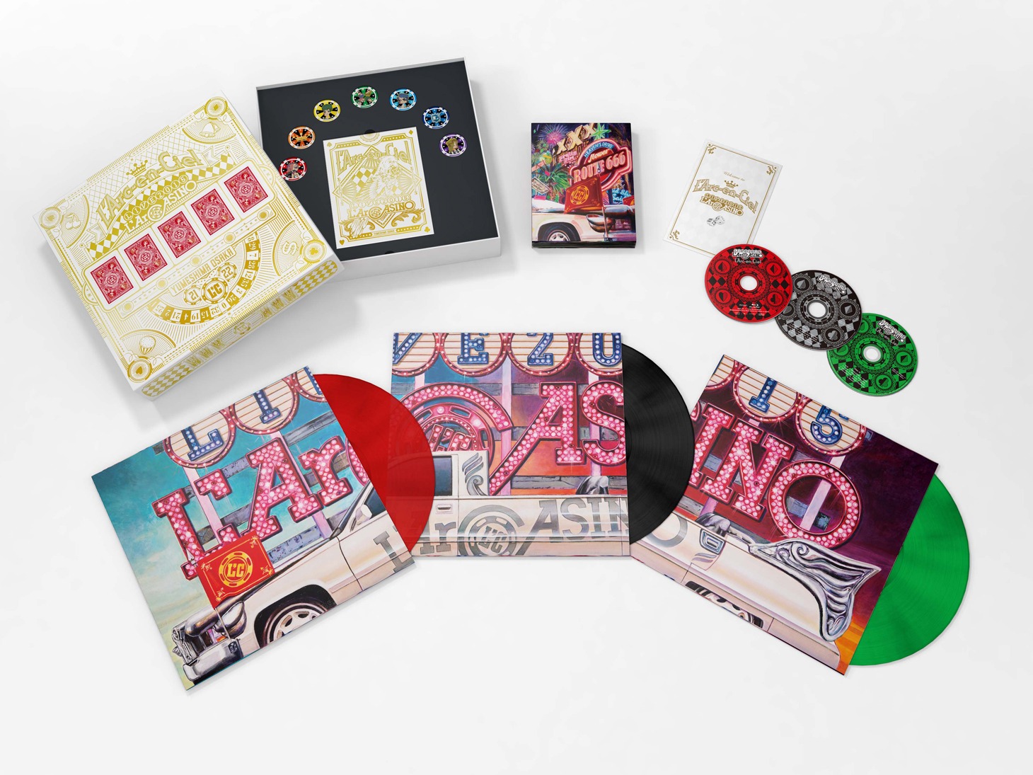 L'Arc-en-Ciel「L'Arc-en-Ciel LIVE 2015 L'ArCASINO」完全生産限定盤パッケージ内容