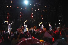 東京女子流「TOKYO GIRLS' STYLE × GIRLS BAND ～赤坂屋内音楽堂～」の様子。