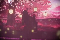 「見て食べる体験型デジタルアート『食神さまの不思議なレストラン』展」プレオープンイベントで「歌鳥風月」を歌うAimer。