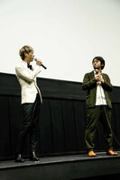 左からMARCY（Dr, Cho）、草野翔吾監督。（撮影：石崎祥子）