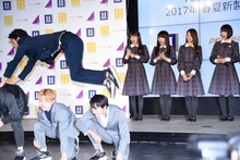 URBAN UNIONのパフォーマンスに驚く乃木坂46。