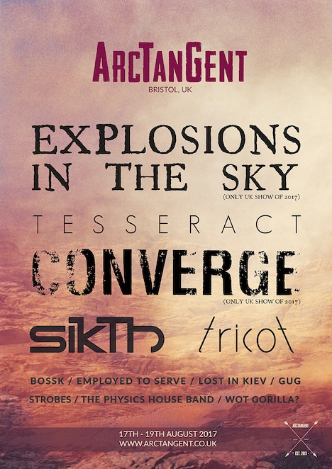 「ArcTanGent Festival」ポスター