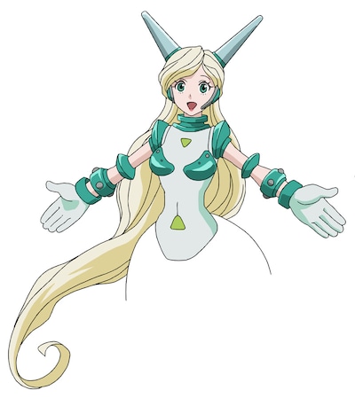 南條愛乃が演じるマリアのキャラクターイラスト。