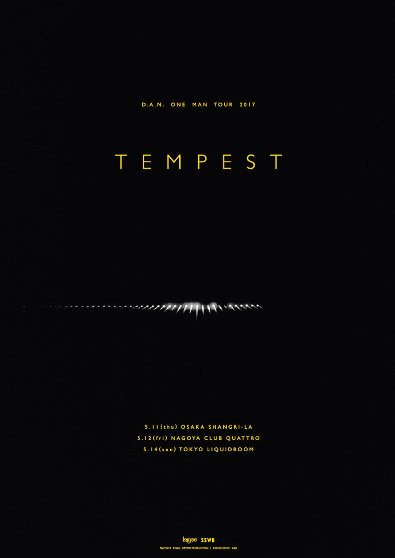 D.A.N.「D.A.N. ONEMAN TOUR "TEMPEST"」ビジュアル