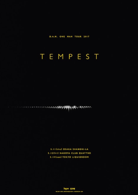 D.A.N.「D.A.N. ONEMAN TOUR "TEMPEST"」ビジュアル