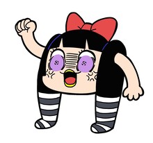 「上坂すみれのやばい○○」オリジナルキャラ・腸壁荒れ太郎 a.k.a. サブカル女絶対追いつめるマン。キャラデザインは大川ぶくぶによるもの。