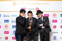 左からMETAFIVEのTOWA TEI、LEO今井、高橋幸宏。