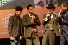 左からMETAFIVEのTOWA TEI、LEO今井、高橋幸宏。