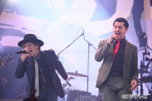 TAKUMA（10-FEET）と谷中敦（東京スカパラダイスオーケストラ）。