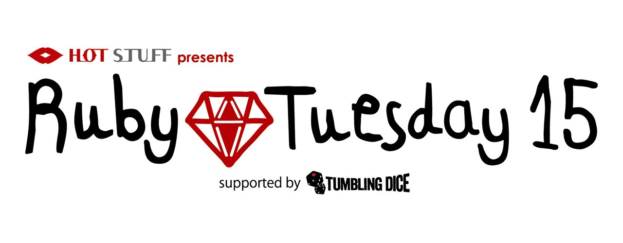 「HOT STUFF presents Ruby Tuesday 15 supported by TUMBLING DICE」ロゴ