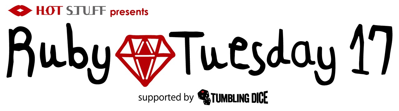「HOT STUFF presents Ruby Tuesday 17 supported by TUMBLING DICE」ロゴ