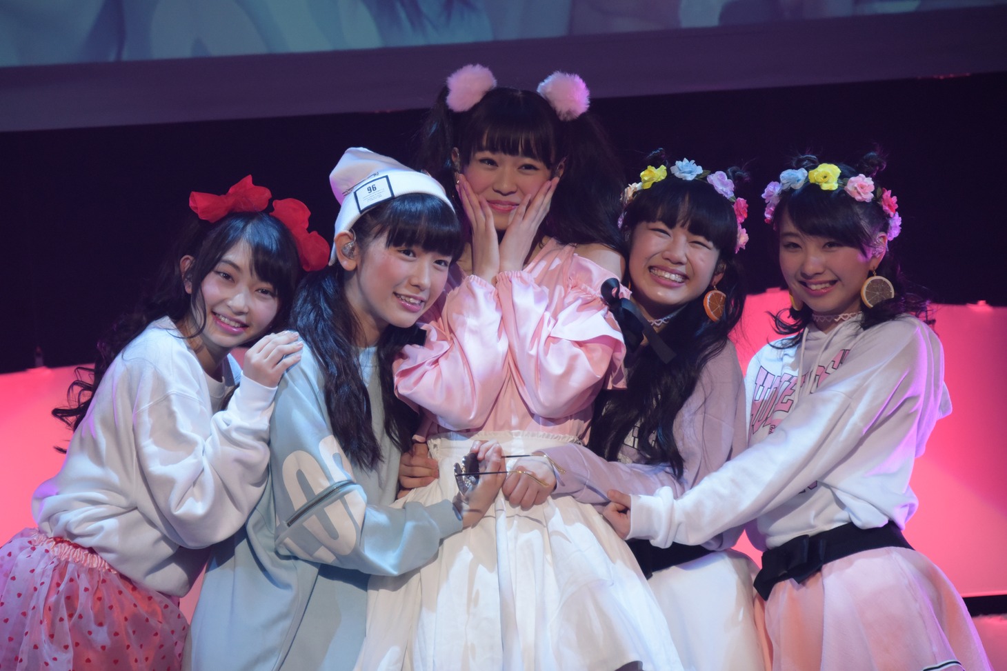 ときめき▽宣伝部「TOKIMEKI▽GIRLS CUTE な LIVE▽」の様子。