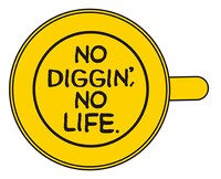 「NO DIGGIN', NO LIFE. マグカップ」デザイン見本