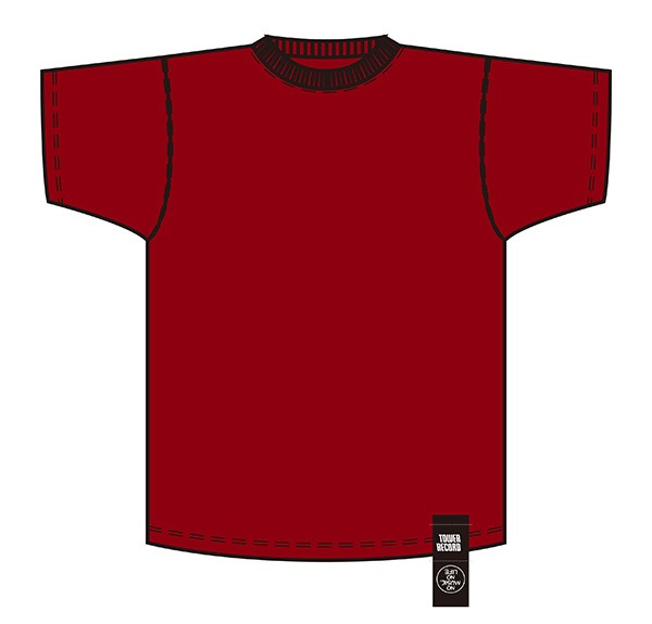 「NO DIGGIN', NO LIFE. T-shirt バーガンディ」表面デザイン見本