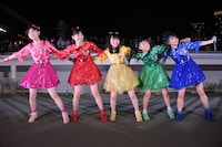 ときめき▽宣伝部「ときめき▽宣伝部～ときめき▽イエロー　永坂真心ラストライブ～」ららぽーと豊洲シーサイドデッキ メインステージ公演の様子。