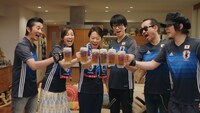CM「キリン のどごし<生> サッカー応援篇」のワンシーン。