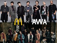マクドナルド×AWA音楽ストリーミングサービスの告知画像。