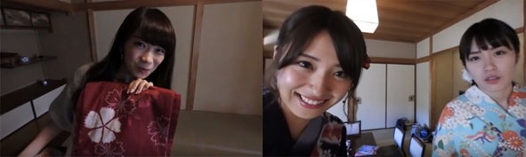 「じゃらんVR乃木坂温泉△」のワンシーン。