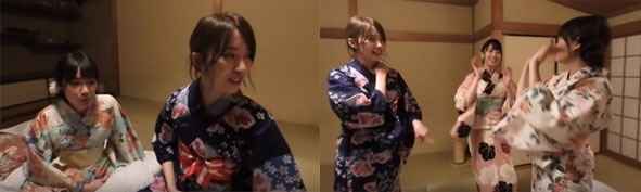 「じゃらんVR乃木坂温泉△」のワンシーン。