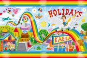木村カエラ「HOLIDAYS」生産限定盤に付属するレジャーシートの絵柄。