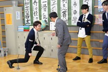 コーイチ（左）と団長先生（中央）。