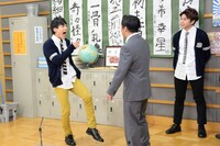 ユースケ（左）と団長先生（中央）。