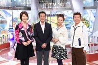 「朝だ！生です旅サラダ」代表カット。左から向井亜紀、神田正輝、三船美佳、勝俣州和。(c)ABC