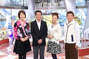 「朝だ!生です旅サラダ」代表カット。左から向井亜紀、神田正輝、三船美佳、勝俣州和。(c)ABC