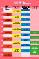 「VIVA LA ROCK 2017」5月3日タイムテーブル