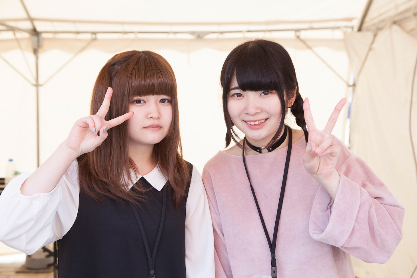 BiS新メンバーのヒラノノゾム（左）とオオショージメグミ（右）。