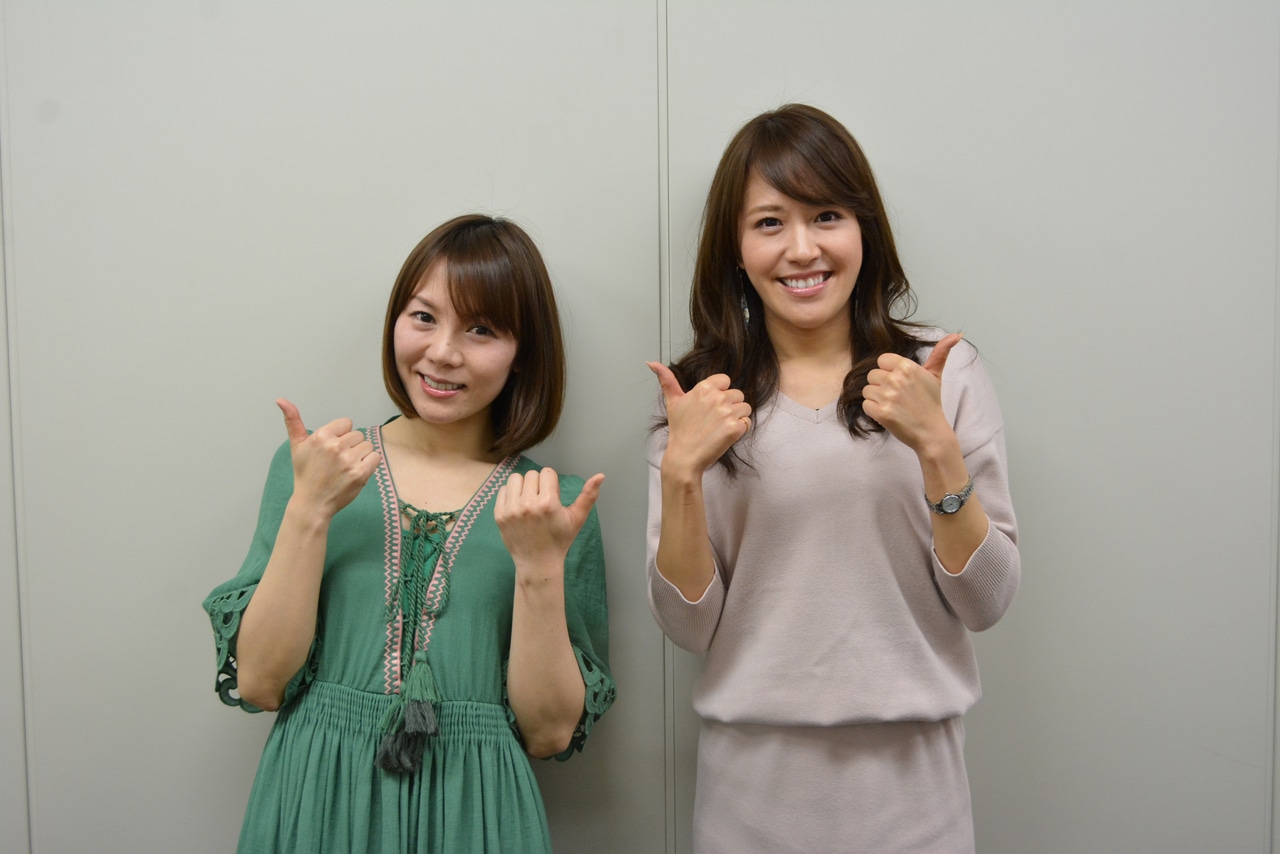 左から半崎美子、堤友香アナウンサー。（写真提供：TOKYO FM）