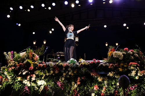 「水樹奈々 出雲大社御奉納公演～月花之宴～」のワンシーン。（撮影：上飯坂一）