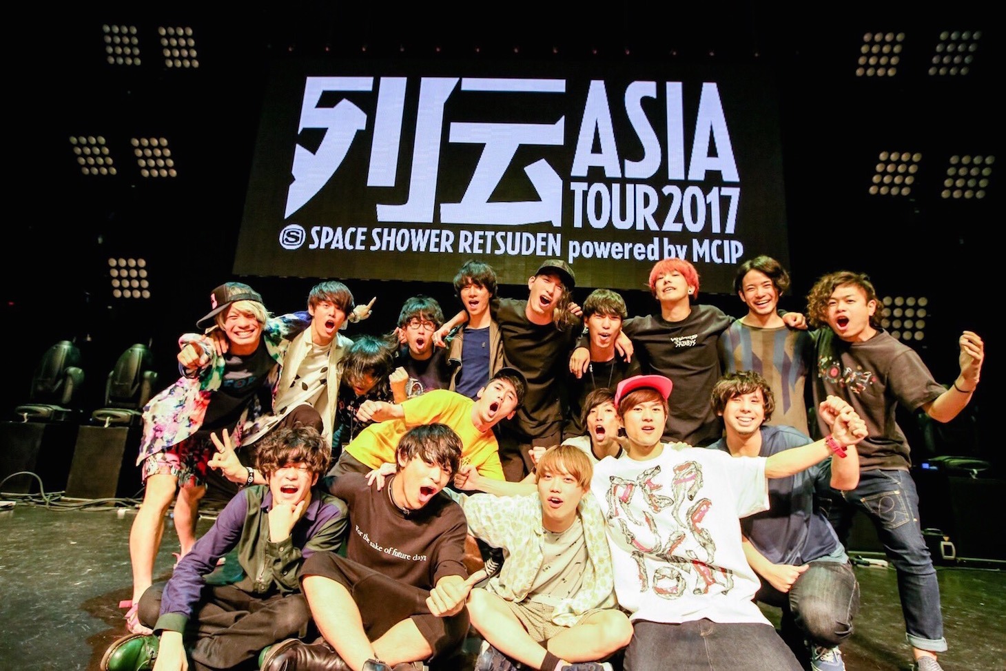 「SPACE SHOWER RETSUDEN ASIA TOUR 2017 powered by MCIP」シンガポール公演の出演者たち。（Photo by Viola Kam [V'z Twinkle]）