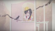 戸川純 with Vampillia「わたしが鳴こうホトトギス」のミュージックビデオのワンシーン。